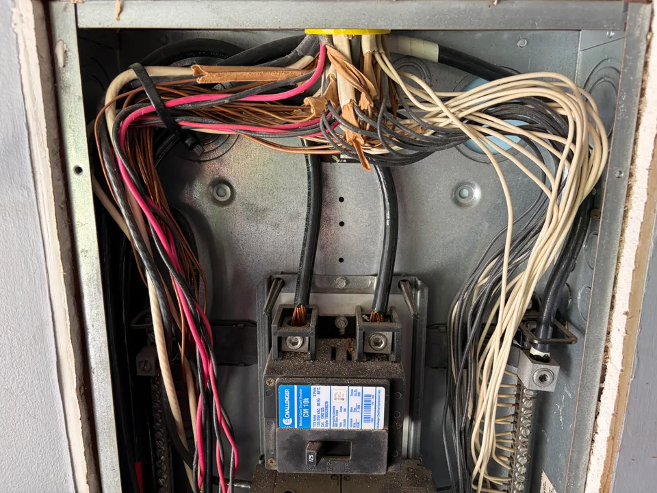 Main breaker and service conductor connections